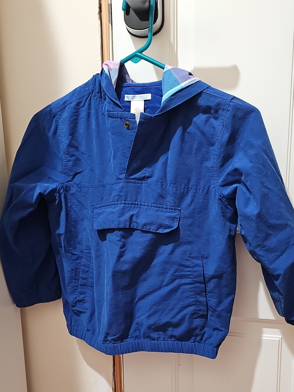 Janie and Jack Blue Hooded Windbreaker Jacket